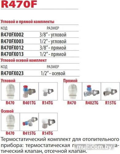 Giacomini Комплект термостатический R470FX013