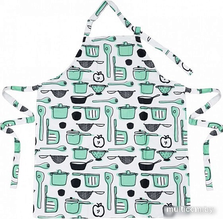 Фартук Swed House Nietap MR3-857 (белый/зеленый/рисунок)