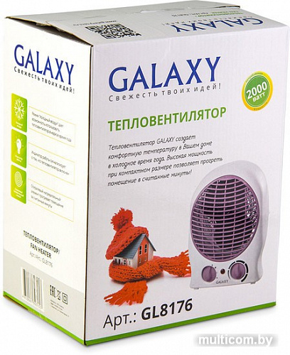Тепловентилятор Galaxy GL8176 (белый/сиреневый)
