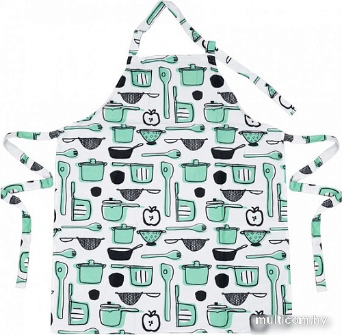 Фартук Swed House Nietap MR3-857 (белый/зеленый/рисунок)