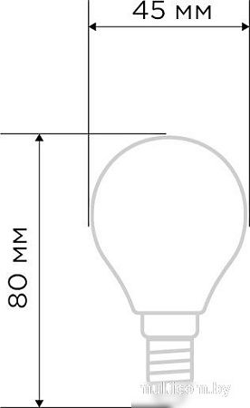 Светодиодная лампочка Rexant Шарик GL45 9.5Вт 915Лм 4000K E14 604-134