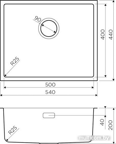 Кухонная мойка Omoikiri Tadzava 54-U-IN