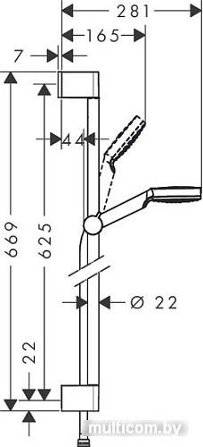 Душевой гарнитур Hansgrohe Crometta 1jet [26533400]