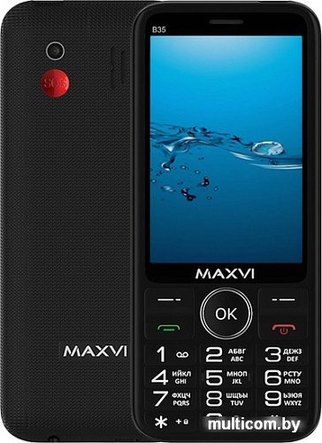 Кнопочный телефон Maxvi B35 (черный)
