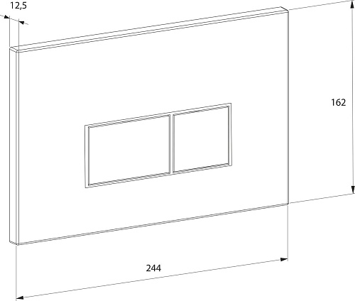 Панель смыва D&K Rhein DB1499001 (хром)