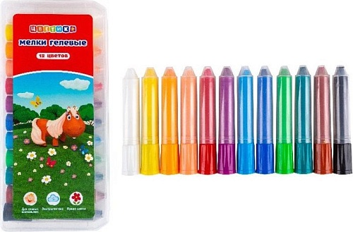 Мел канцелярский Цветик 151421178 (12 цветов)