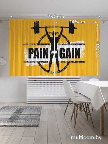 Комплект штор JoyArty Мужчина со штангой 1.45x1.8 м (2 шт)