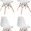 Стул Mio Tesoro Бари SC-001 (4 шт, белый/дерево)