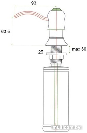 Дозатор для жидкого мыла ZorG ZR-26 CR (хром)
