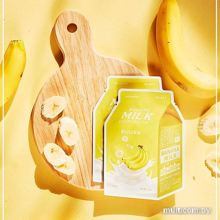 A'Pieu Тканевая маска питательная Banana Milk One-Pack (Nourishing) 21г