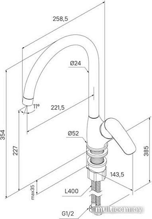 Смеситель Milardo Rora RORBL0JM05