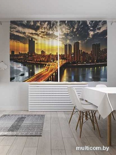 Комплект штор JoyArty Городской трафик на закате 1.45x1.8 м (2 шт)