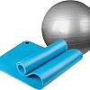 Набор для йоги Sundays Fitness Фитбол IR97402-65 + Коврик 1.2см IR97506 (серебристый, голубой)