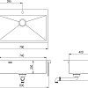 Кухонная мойка Aquasanita AIR 100 M + cмеситель AquaSanita 2663 L 002 steel