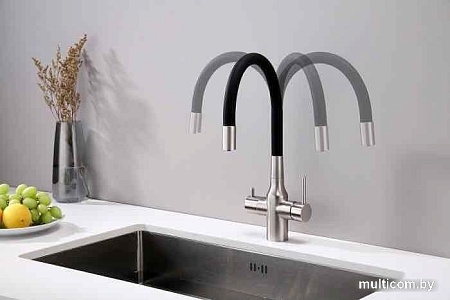 Смеситель Paulmark Salix Sa213419-NI (черный/никель)