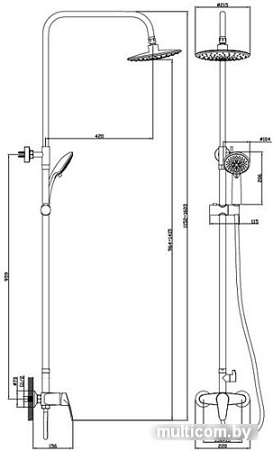 Душевая система Diadonna D80-337124