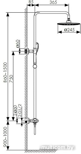 Душевая система Kaiser Plane 07177