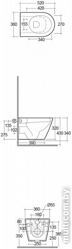 Унитаз Rak Ceramics Resort Rimless RST23AWHA