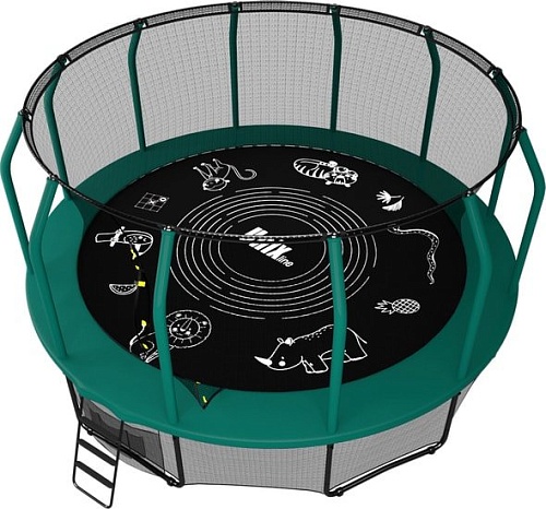 Батут Unix Line Supreme Game 14ft (зеленый)