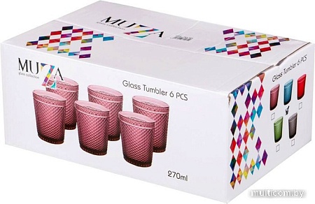 Набор стаканов для воды и напитков Lefard Muza Color Гранат 781-162