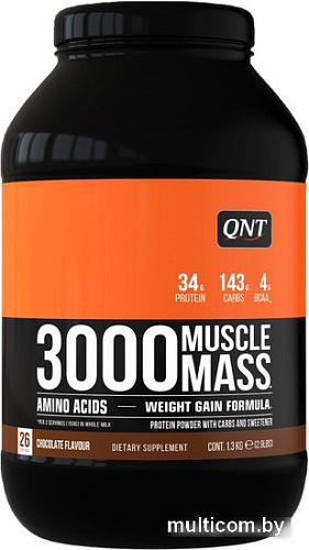 Гейнер QNT 3000 MuscleMass (1.3 кг, шоколад)