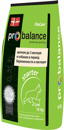 Корм для собак Probalance Starter 10 кг
