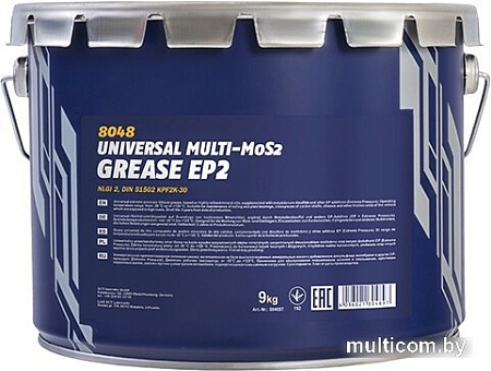 Mannol Смазка техническая EP-2 Universal Multi-MoS2 Grease 9 кг 54850