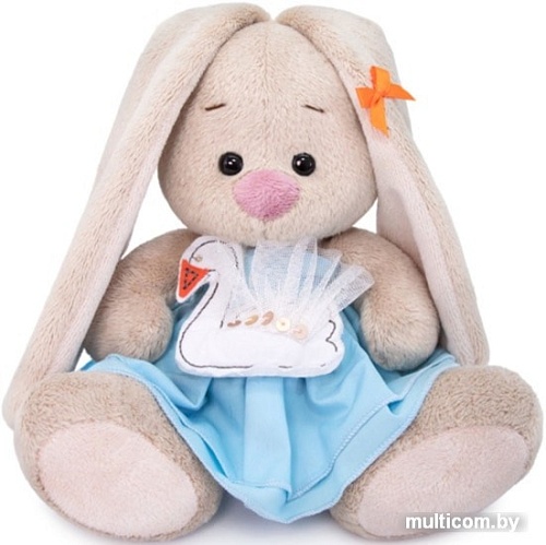 Классическая игрушка Зайка Ми с лебедем 15 см SidX-312