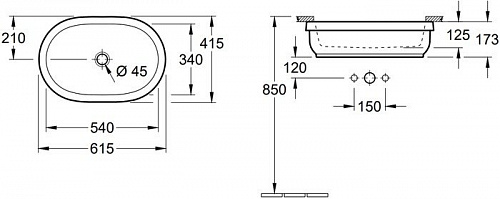 Умывальник Villeroy & Boch Architectura 41766001