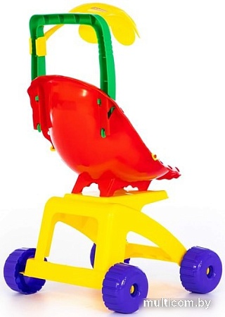 Коляска для кукол Полесье Ромашка 7445 (фиолетовые колеса)