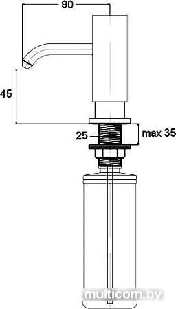 Дозатор для жидкого мыла ZorG ZR-23 кварц