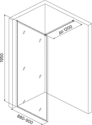 Душевая стенка IDDIS Slide SLI8BS9i23