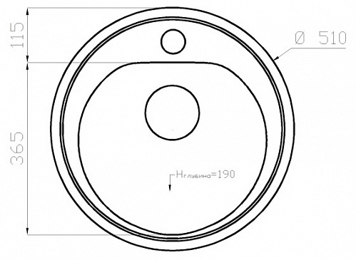 Врезная кухонная мойка Polygran F-08