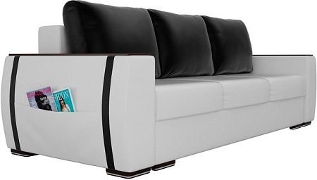 Диван Лига диванов Брион 101778 (белый/черный)