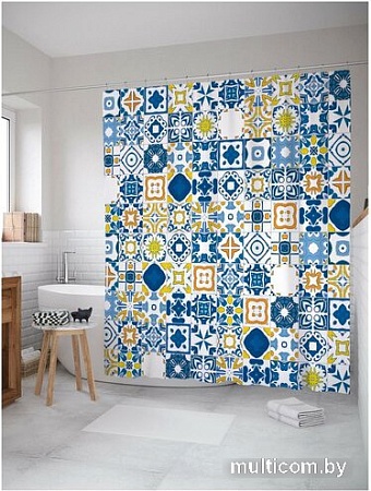 Шторка-занавеска для ванны JoyArty Скатерть самобранка sc_2854