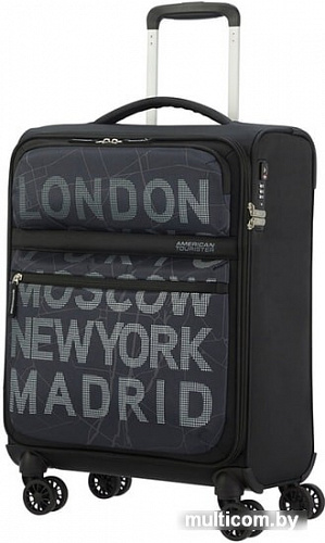 Чемодан-спиннер American Tourister Matchup City Map Black 55 см