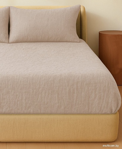Постельное белье Sima-Land Linen collection 10857014 (бежевый)