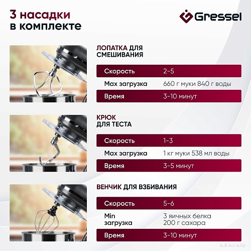 Планетарный миксер Gressel GRM-3002
