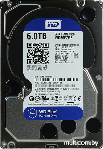 Жесткий диск WD Blue 6TB (WD60EZRZ)