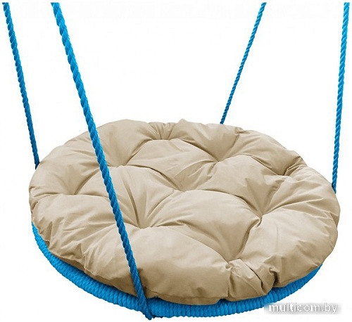 Подвесные качели M-Group Гнездо в оплетке 0.6м 17049901 (бежевая подушка)