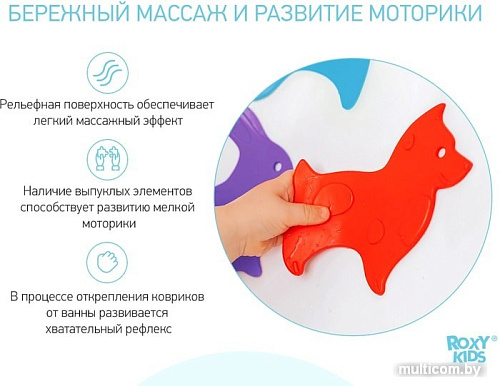 Комплект ковриков для купания Roxy Kids Animals RBM-010-CG (5 шт)