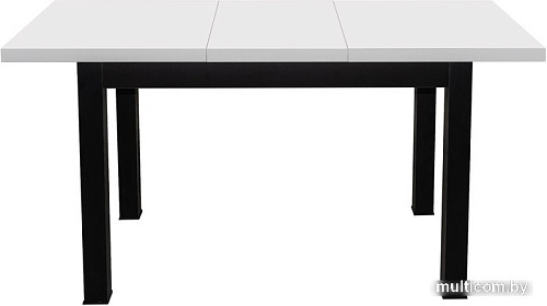 Кухонный стол ЭлиГард Black / СОБ (белый матовый)
