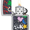 Зажигалка Zippo Street Chrome All Luck 48682