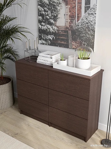 Комод Горизонт Нео 1050 6 ящиков (венге)