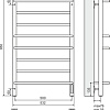 Полотенцесушитель TERMINUS Евромикс П8 электро с диммером (500x850)