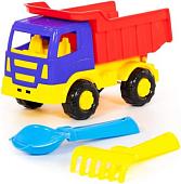 Набор игрушек для песочницы Полесье Самосвал Салют с совком и грабельками 8991