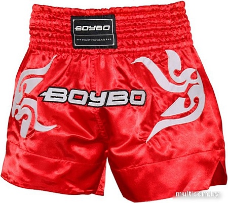 Шорты BoyBo для тайского бокса (XXXS, красный)