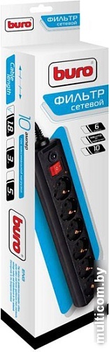 Сетевой фильтр Buro 600SH-1.8-B