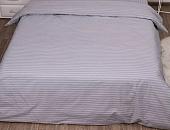 Постельное белье Миланика Темно-серый 175x217 (поплин-страйп)