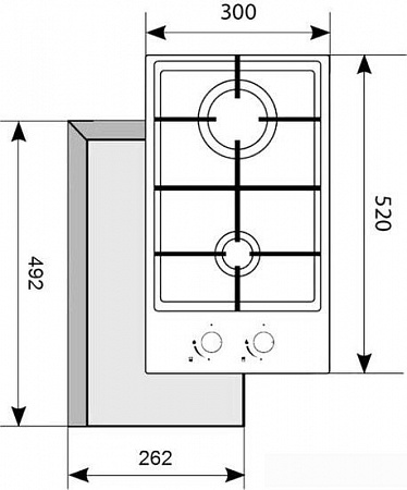 Варочная панель Akpo PGA 302 FGC (черный)